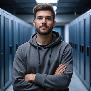 Professional portrait of David Chen, Lead Developer