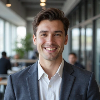 Professional portrait of Alex Johnson, Co-founder and CEO