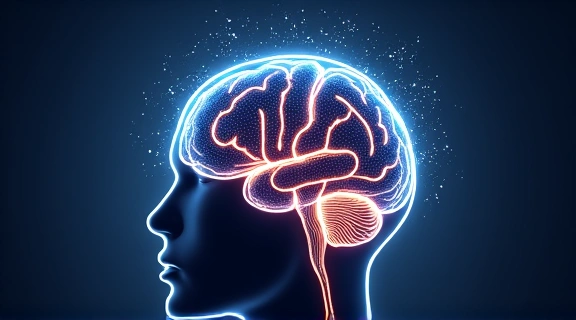 A stylized image of a brain with glowing connections, representing game development insights.